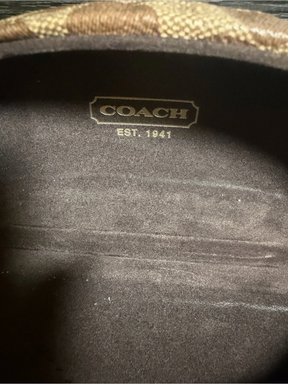 Authentic Coach Signature Monogram Sunglasses Case & Cloth
